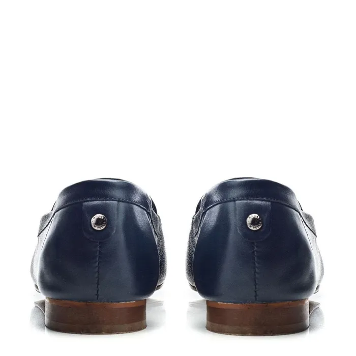Moda In Pelle Ellmia Navy Leather Women Brogues And Loafers