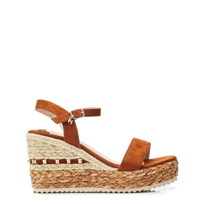 Moda In Pelle Erynn Tan Alcantara Women Wedge Sandals