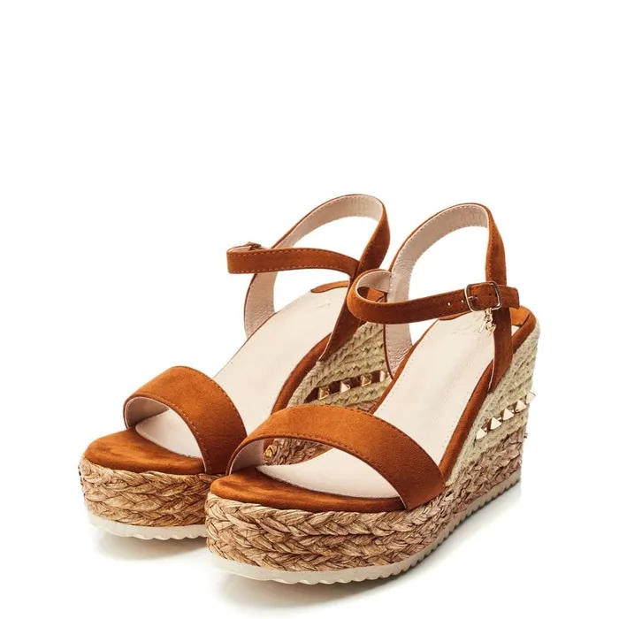 Moda In Pelle Erynn Tan Alcantara Women Wedge Sandals