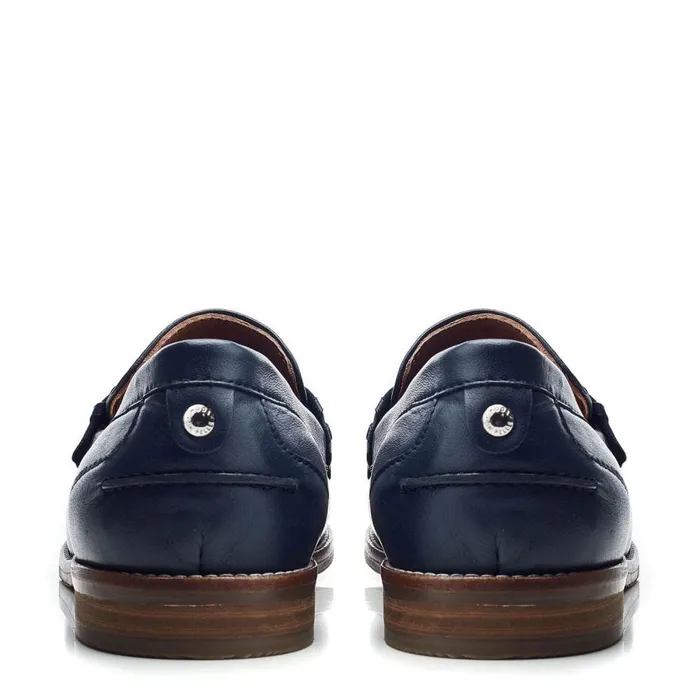 Moda In Pelle Espelette Navy Leather Women Brogues And Loafers