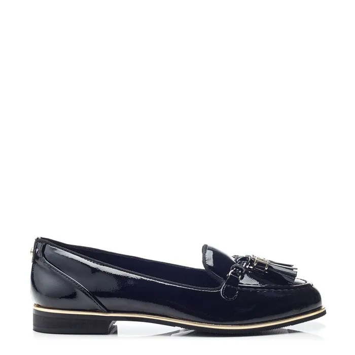 Moda In Pelle Evvaa Black Patent Women Brogues And Loafers