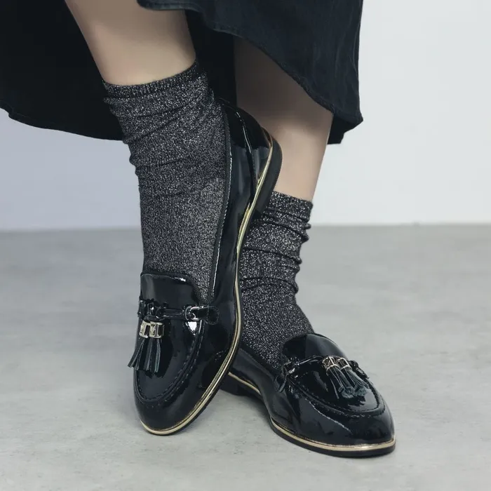 Moda In Pelle Evvaa Black Patent Women Brogues And Loafers