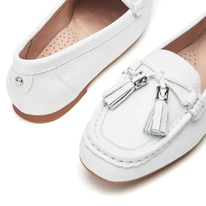 Moda In Pelle Famina White Leather Women Casual Shoes