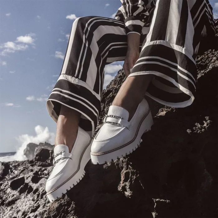 Moda In Pelle Faythe White Leather Women Casual Shoes