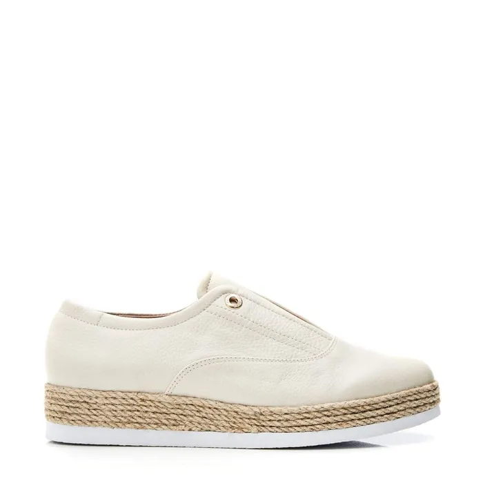 Moda In Pelle Felicie Off White Leather Women Casual Shoes