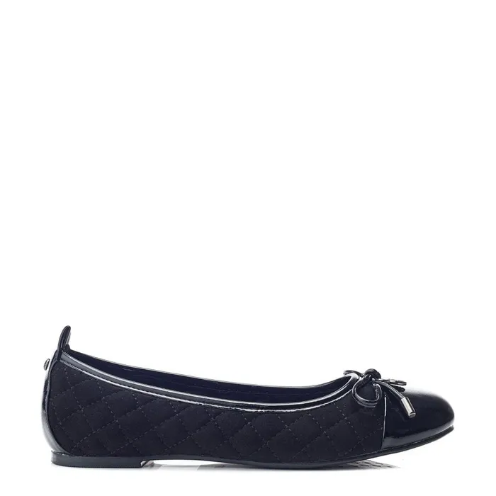 Moda In Pelle Ferme Black Alcantara Women Flat And Ballerina Shoes