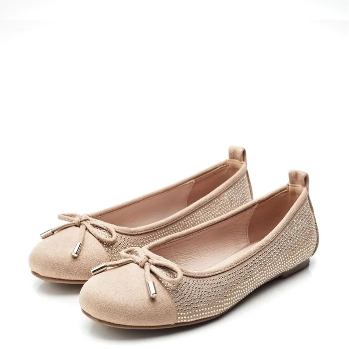 Moda In Pelle Frieda Taupe Alcantara Women Casual Shoes
