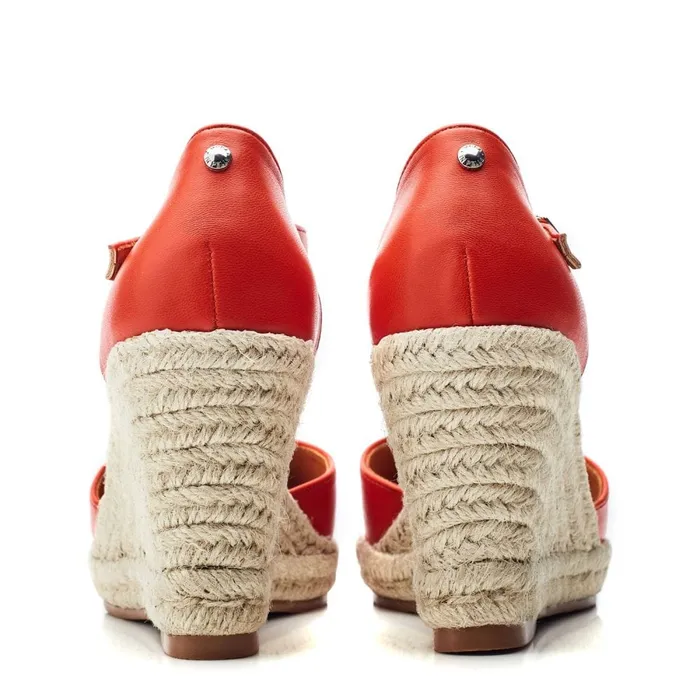Moda In Pelle Gael Orange Synthetic Women Wedge Sandals