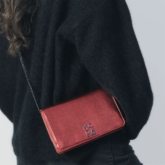 Moda In Pelle Jobourg Bag Red Porvair Women Crossbody Bags
