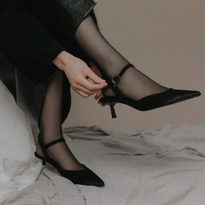 Moda In Pelle Jobourg Black Pony Hair Women Court Shoes