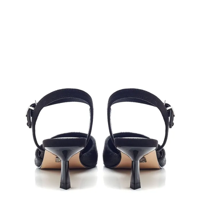 Moda In Pelle Jobourg Black Pony Hair Women Court Shoes
