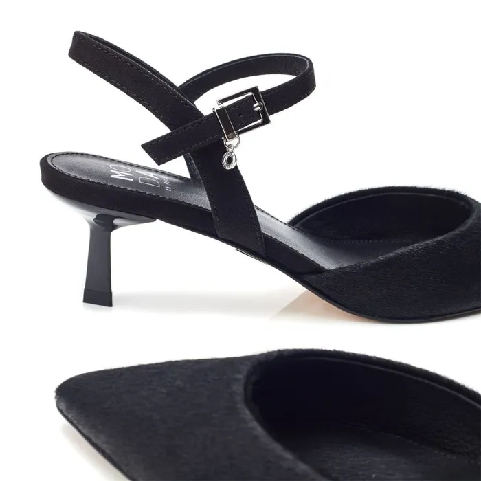 Moda In Pelle Jobourg Black Pony Hair Women Court Shoes