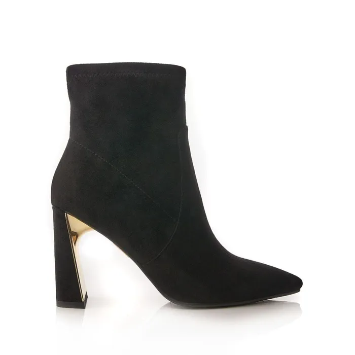 Moda In Pelle Lemmie Black Alcantara Women Heeled And Wedge Boots