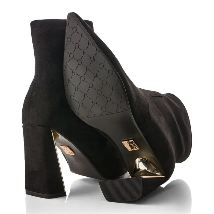 Moda In Pelle Lemmie Black Alcantara Women Heeled And Wedge Boots