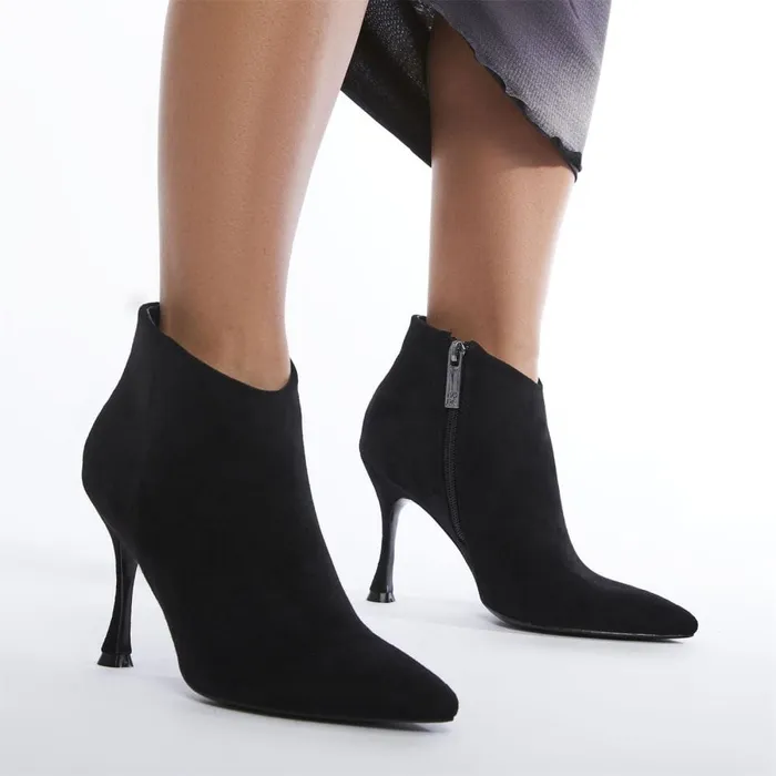 Moda In Pelle M By Moda Myrra Black Alcantara Women Black Boots