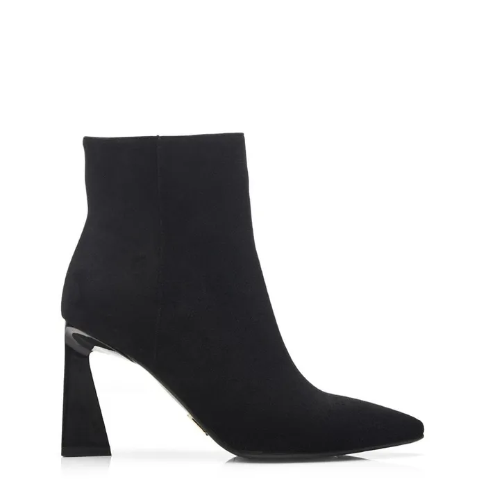 Moda In Pelle Narya Black Alcantara Women Heeled And Wedge Boots