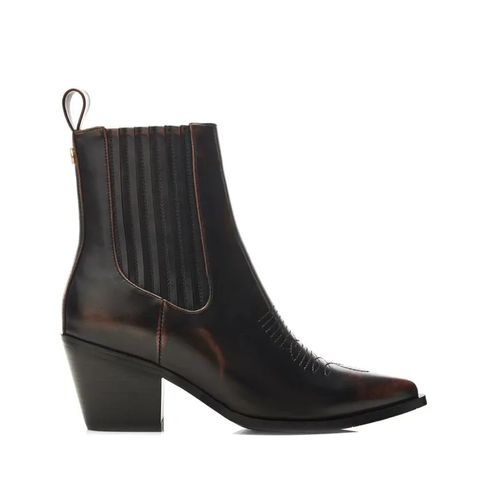 Moda In Pelle Nyrra Dark Brown Porvair Women Chelsea Boots