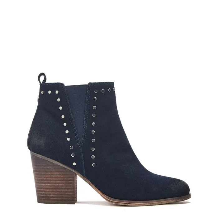 Moda In Pelle Ohad Navy Suede Women Heeled And Wedge Boots