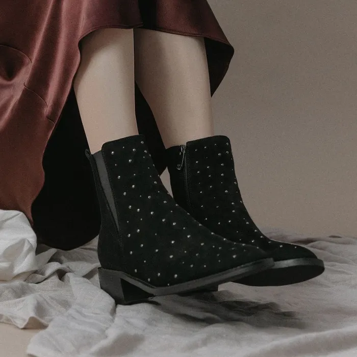 Moda In Pelle Pernelle Black Alcantara Women Black Boots