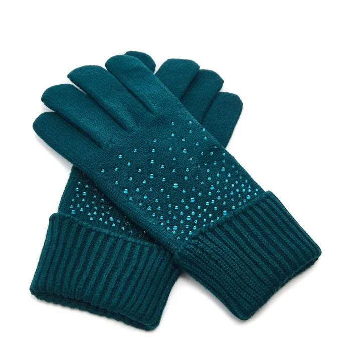 Moda In Pelle Praticiogiftset Teal Textile Women Gloves