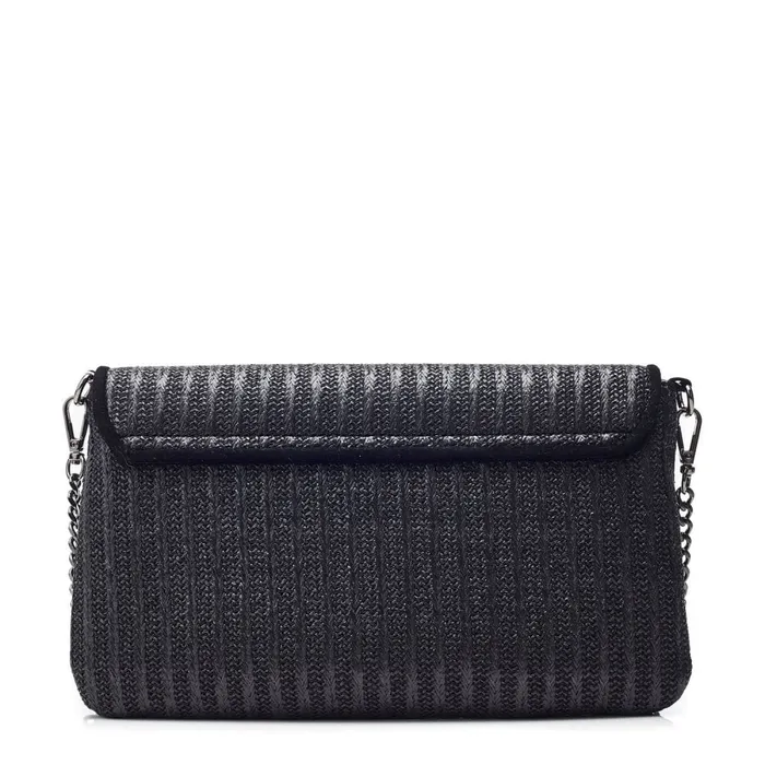 Moda In Pelle Quinn Bag Black Raffia Women Clutch Bags