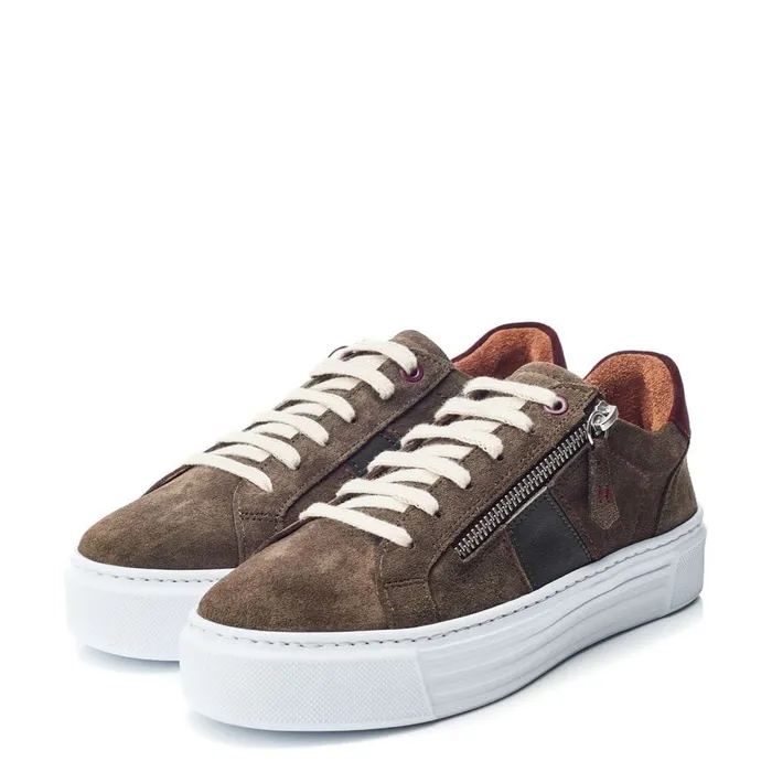 Moda In Pelle Shoon Sh Ely Khaki Suede Women Casual Trainers