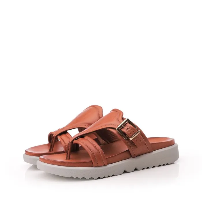 Moda In Pelle Shoon Sh Impost Tan Leather Women Slider Sandals Moda In Pelle Shoon Sh Impost Tan Leather Women Slider Sandals