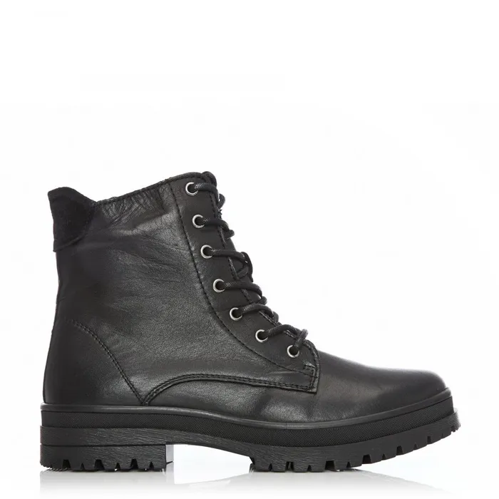 Moda In Pelle Shoon Sh Irlam Black Leather Women Black Boots