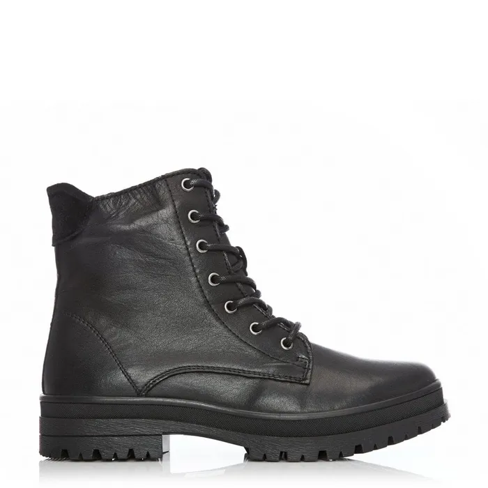 Moda In Pelle Shoon Sh Irlam Black Leather Women Black Boots