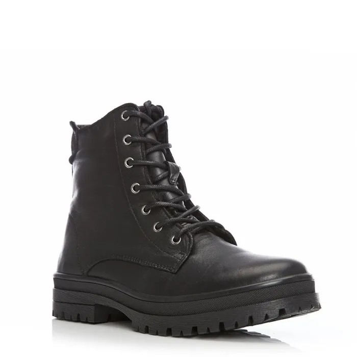 Moda In Pelle Shoon Sh Irlam Black Leather Women Black Boots