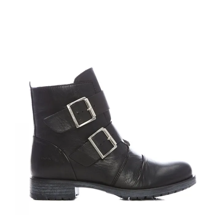 Moda In Pelle Shoon Sh Irving Black Leather Women Black Boots