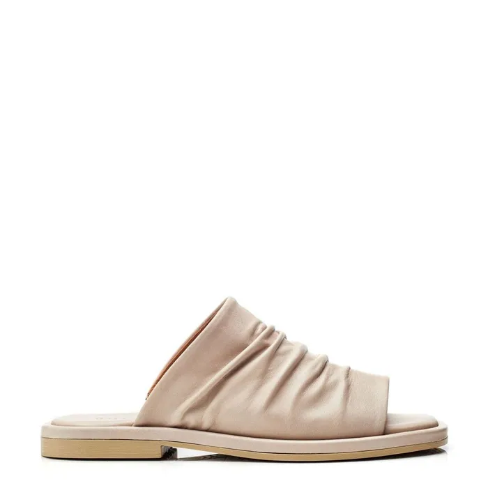 Moda In Pelle Shoon Sh Islay Beige Leather Women Mule Sandals