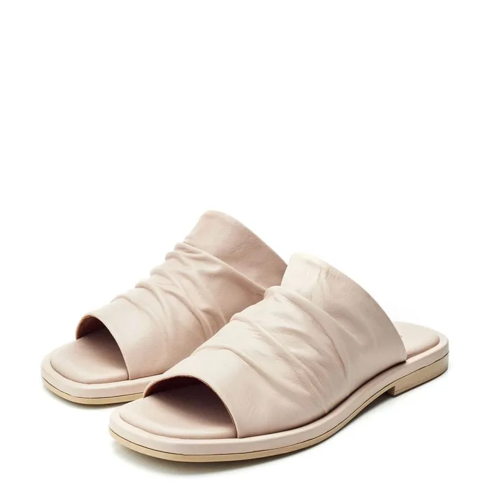 Moda In Pelle Shoon Sh Islay Beige Leather Women Mule Sandals