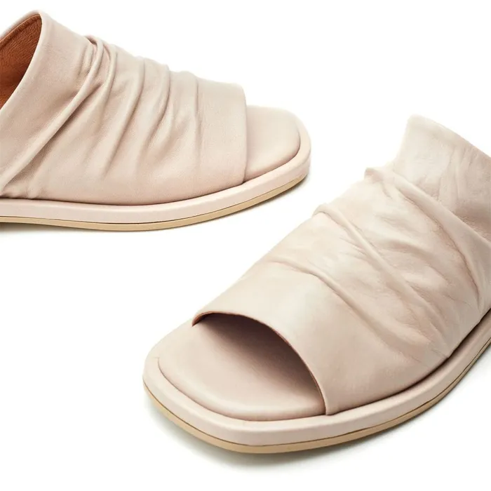 Moda In Pelle Shoon Sh Islay Beige Leather Women Mule Sandals