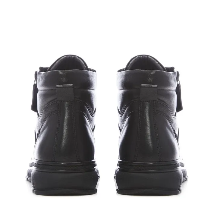 Moda In Pelle Shoon Sh Ivora Black Leather Women Black Boots