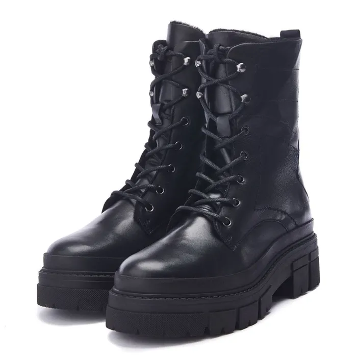 Moda In Pelle Shoon Sh Ocker Black Leather Women MidCalf Boots Moda In Pelle Shoon Sh Ocker Black Leather Women MidCalf Boots