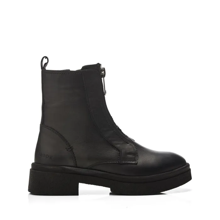 Moda In Pelle Shoon Sh Sacoma Black Leather Women Chunky Boots