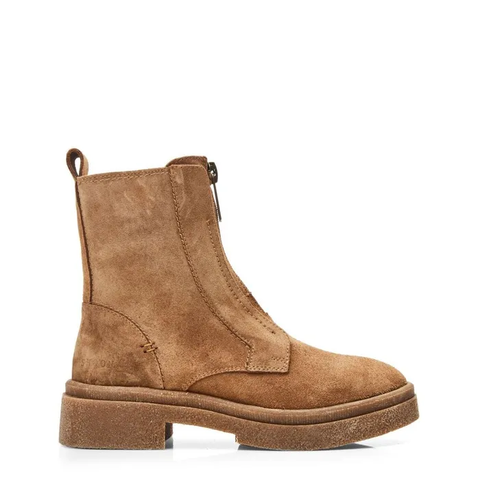 Moda In Pelle Shoon Sh Sacoma Tan Suede Women Chunky Boots