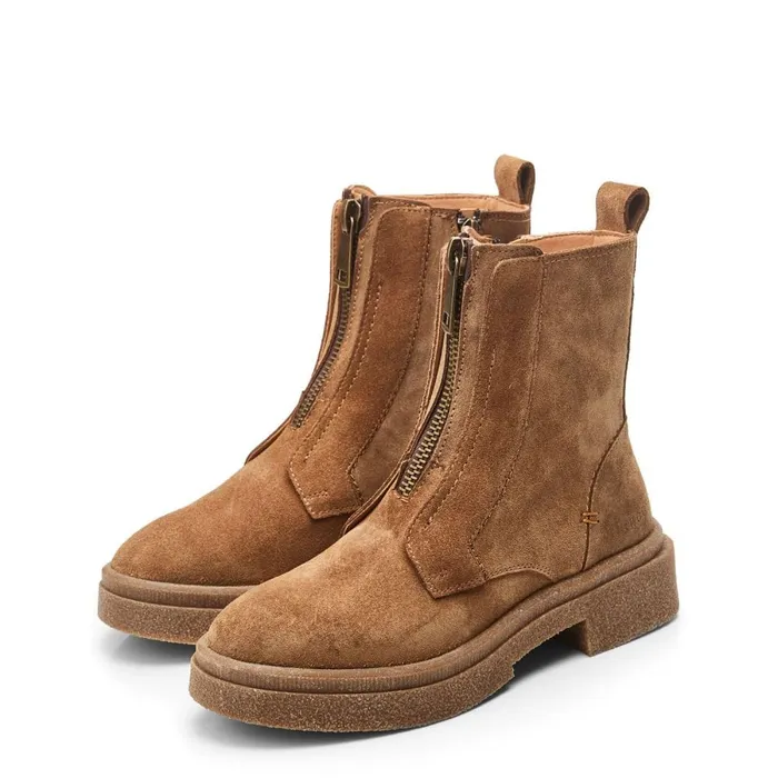Moda In Pelle Shoon Sh Sacoma Tan Suede Women Chunky Boots