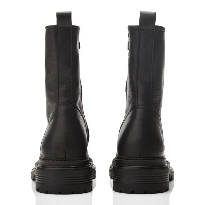 Moda In Pelle Shoon Sh Santanyi Black Leather Women Chunky Boots