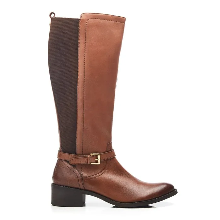 Moda In Pelle Tadelle Tan Leather Women Knee High Boots