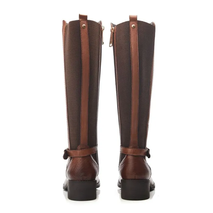 Moda In Pelle Tadelle Tan Leather Women Knee High Boots