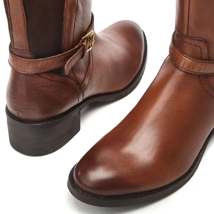 Moda In Pelle Tadelle Tan Leather Women Knee High Boots