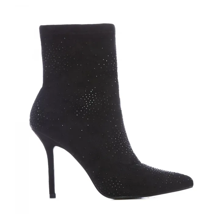Moda In Pelle Zoeyy Black Alcantara Women Black Boots
