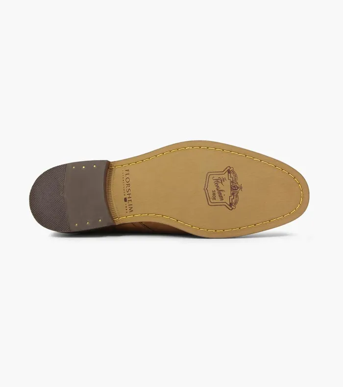 Montinaro Cap Toe Monk Strap Saddle Tan Men Florsheim Dress Shoes