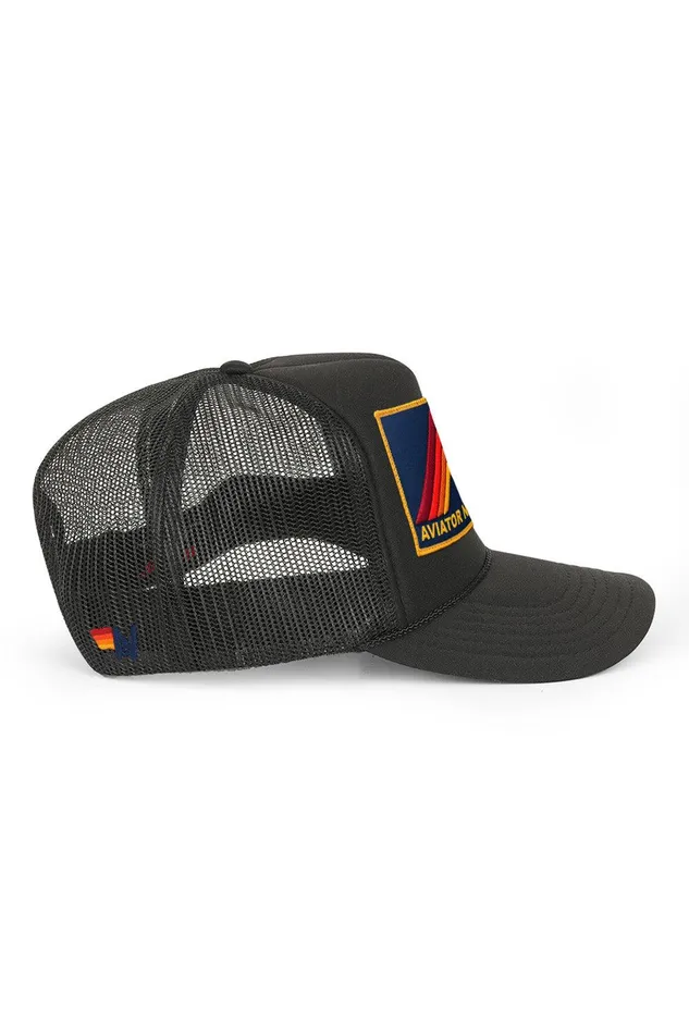 MOUNTAIN STRIPE VINTAGE TRUCKER HAT WomenMen Aviator Nation Trucker Hats