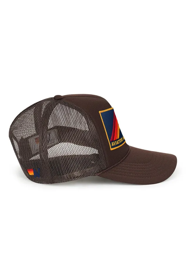 MOUNTAIN STRIPE VINTAGE TRUCKER HAT WomenMen Aviator Nation Trucker Hats