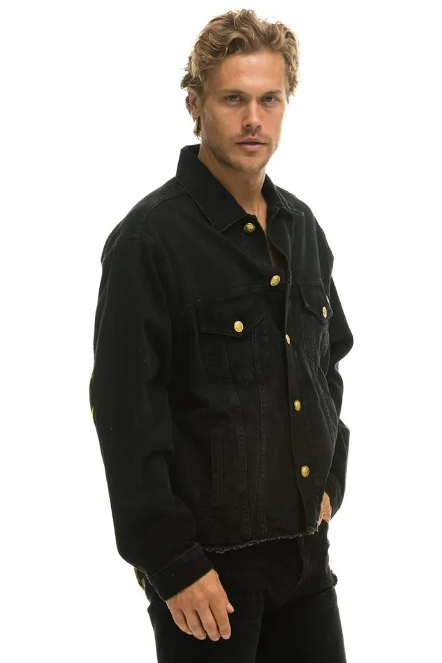 NEED FOR SPEED OVERSIZED CROP DENIM JACKET 8211 VINTAGE BLACK Women Aviator Nation Denim
