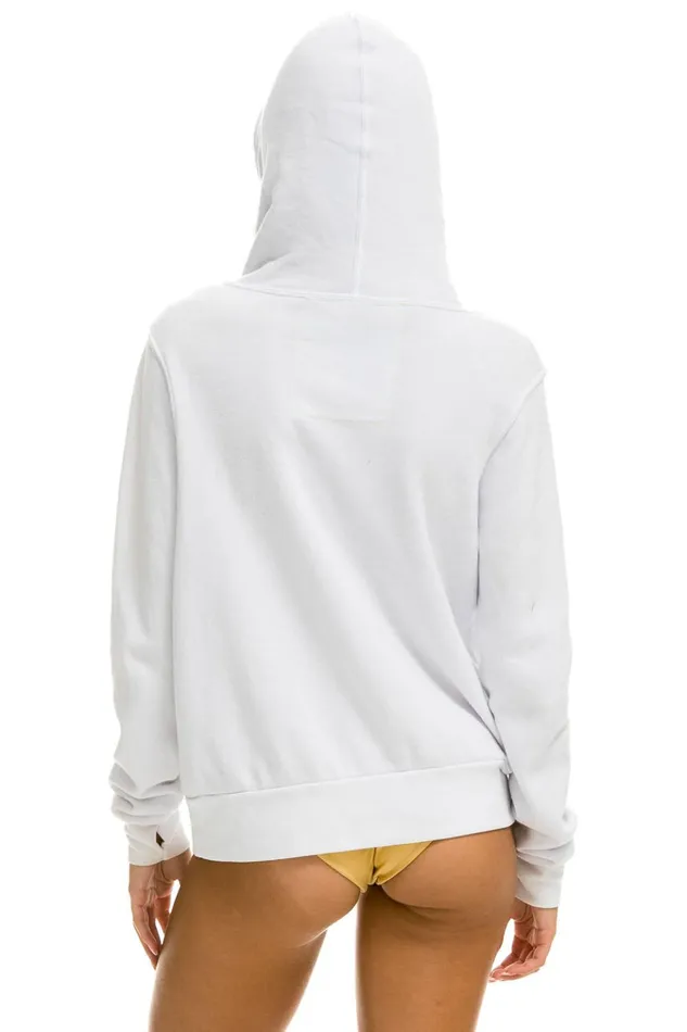 NINJA PULLOVER HOODIE 8211 WHITE Women Aviator Nation Hoodies