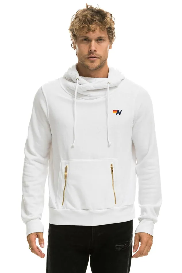 NINJA PULLOVER HOODIE 8211 WHITE Women Aviator Nation Hoodies